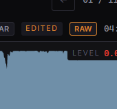 Raw and edited audio comparison controls