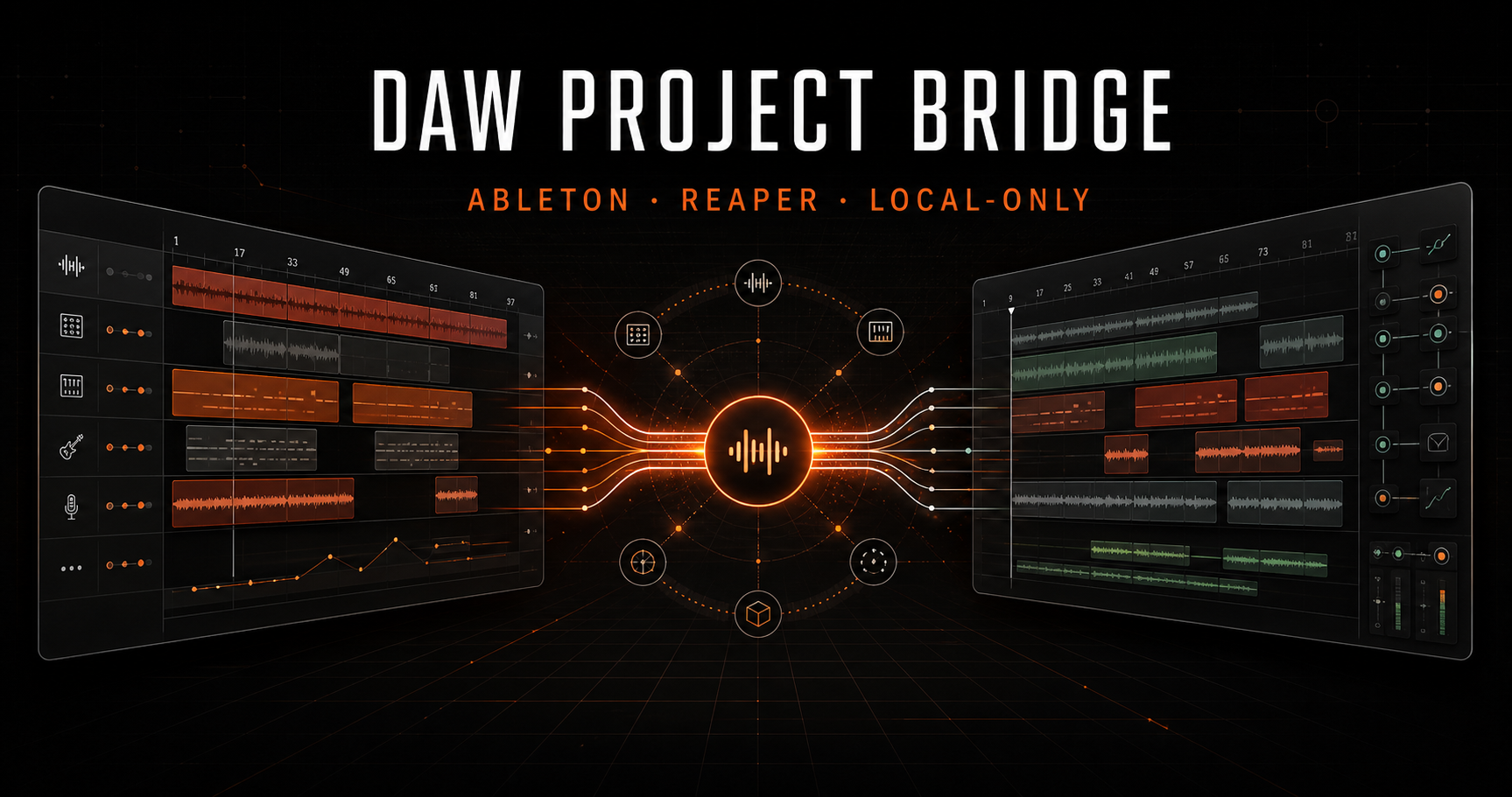 DAW Project Bridge for AAF, MIDI, DAWproject, Ableton, REAPER and open DAW formats