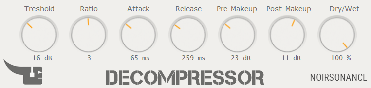 NoirSonance Decompressor interface Decompressor interface screenshot